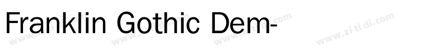 Franklin Gothic Dem字体转换